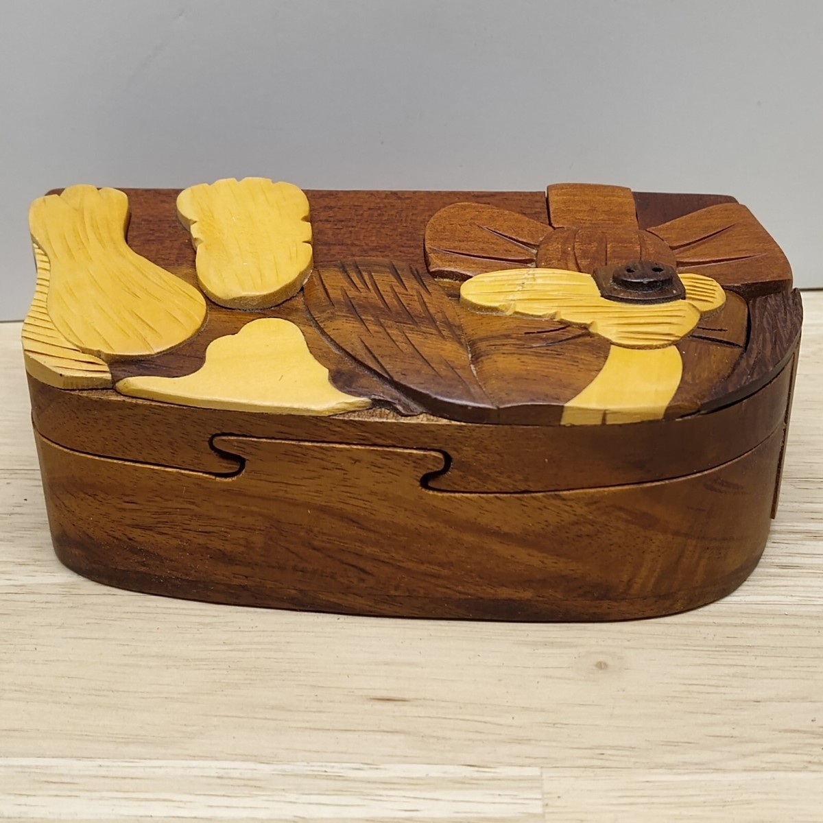 Carver Dan's Handcrafted Wood Puzzle Box 