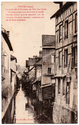 CPA 10 - TROYES (Aube) - Blick auf den Traversin du Pont des Cailles 