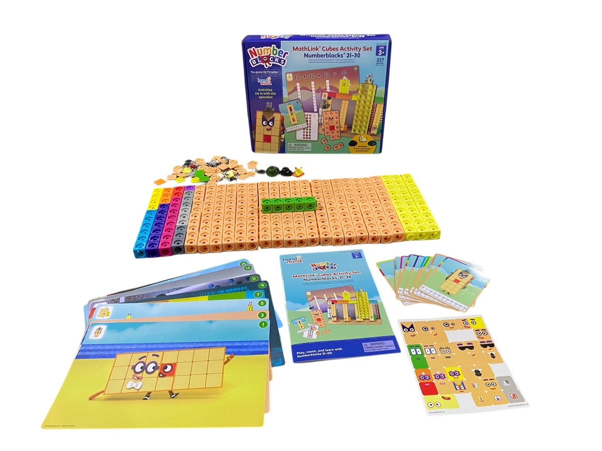 hand2mind, MathLink, Cubes, Numberblocks, 21-30, Activity Set