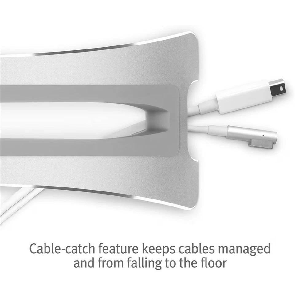 Twelve South BookArc Vertical Desktop Stand For 13" MacBook Laptop Silver 248220 - Image 4 of 4