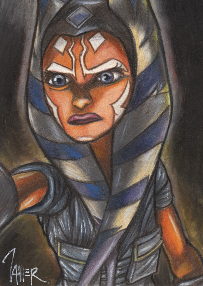 Star Wars CLONE WARS AHSOKA TANO Jedi Master SKETCH Card
