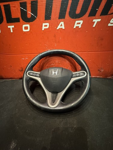 WORN 06 11 FG2 FA5 Honda Civic SI OEM Leather Wrap Steering Wheel 07 08 09 10 - Picture 2 of 4