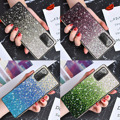 For Samsung S21 Note10 Pro S20 Plus 13 Ultra Bling Diamond Gradient Phone Case