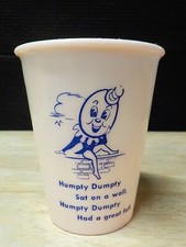 VINTAGE PINK 50'S GERBER DRINKING CUP WITH NURSERY RHYMES PREOWNED CONDITION