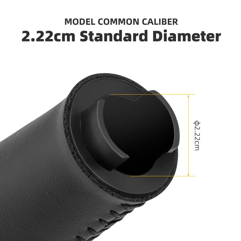 ROCKBROS Bike Handlebar Grips Double Lock Handmade Leather Comfort Grips 2.22cm - Image 3 of 4