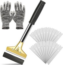 Razor Blade Scraper, 4 in Floor Scraper Tool with 20PCS Extra Metal Blades, Pain