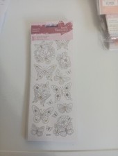 COLOUR IN STICKERS BUTTERFLY FOR SCRAPBOOKING NEW 22x10 CM A 