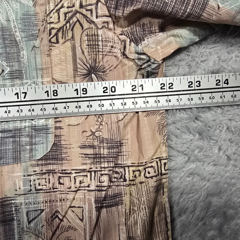 Camisa David Taylor Para Hombre Mediana Floral Tropical Hawaiana Abotonada Manga Corta Foto 3 de 4