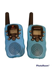 Flashing Soopotay T-388 Blue Walkie Talkie Radios with flash light