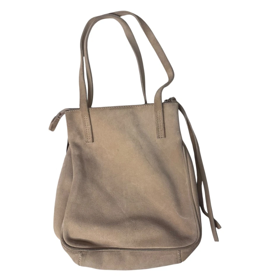 Bolso Cartera Coccinelle Gamuza Mariposa Doble Asa Azul Tostado bv Foto 4 de 4