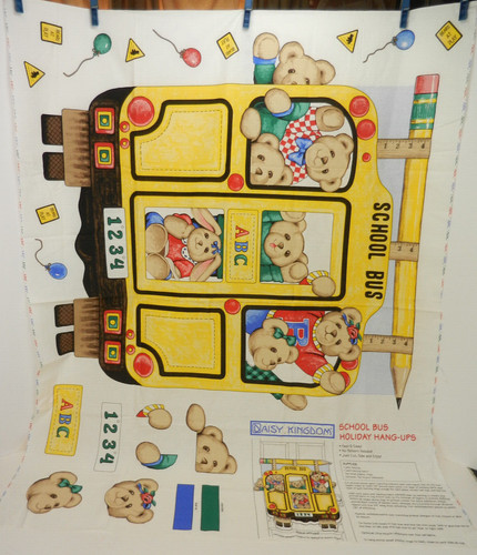 "School Bus Holiday Hang-Ups" Daisy Kingdom Fabric Panel Cut, Sew & Enjoy