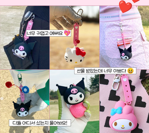SANRIO Golf Ball pouch Hello Kitty My Melody Kuromi - Picture 14 of 26