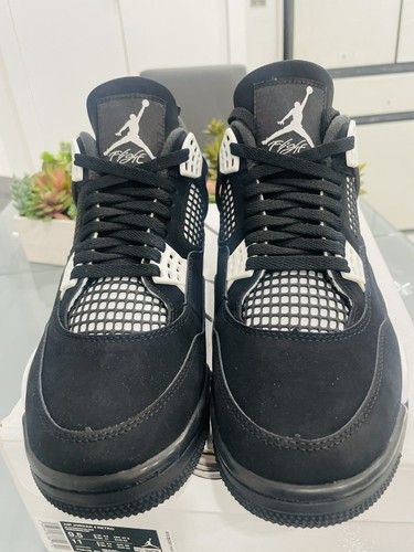Nike Air Jordan 4 Retro Black/White New OG FQ8138 001 Size 9.5 ‼️Fast Ship‼️ - Picture 15 of 15