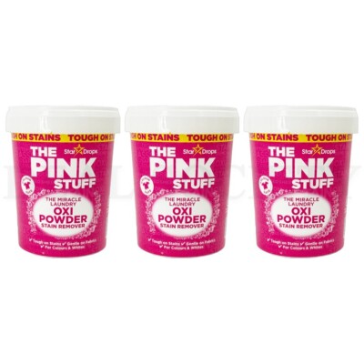 The Pink Stuff Miracle Oxi Powder Stain Remover for Colors Lot of 3