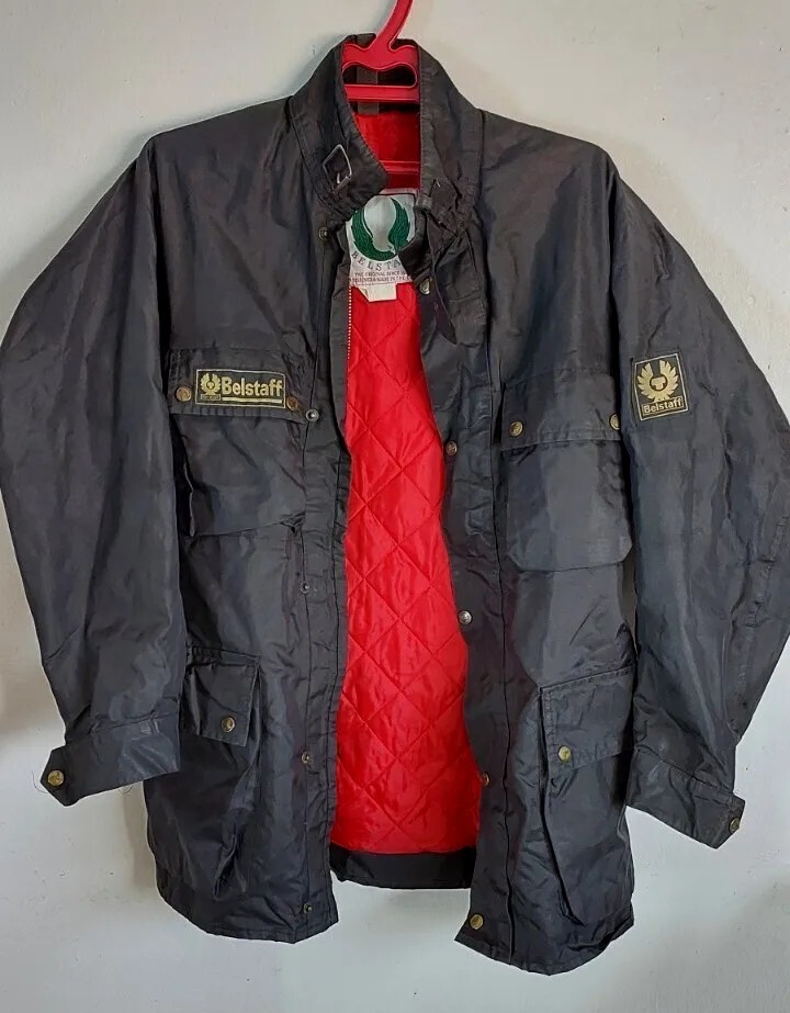 希少80s Belstaff AMI Motorcycle Jacket Vintage Belstaff Jacket 80s / 90s Motorcycle Jacket Black Nylon