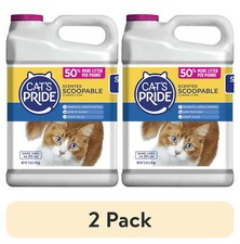  2 Pack  Scented Scoopable Cat Litter, 12 Lb Jug