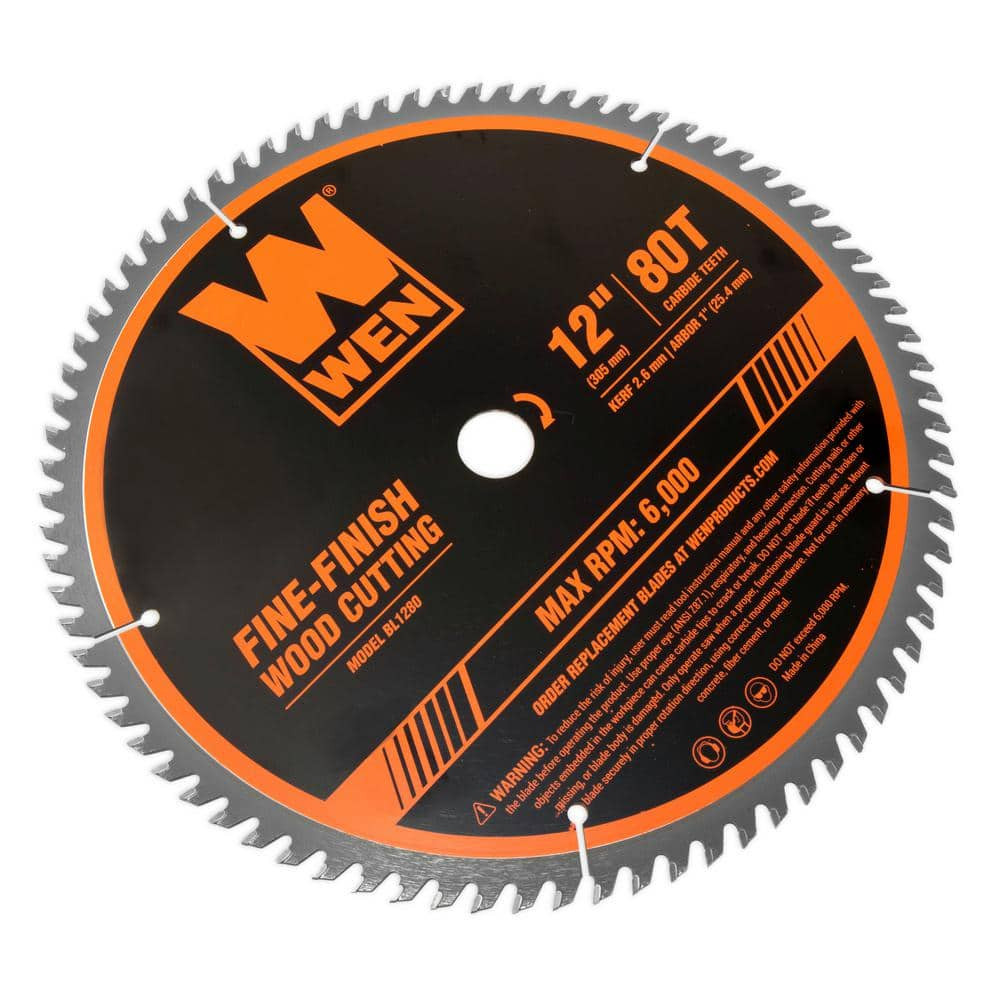 12 In. 60-Tooth Fine-Finish Professional Woodworking Saw Blade for Miter Saws