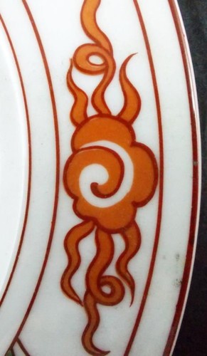 Fitz and Floyd Dragon Crest Green Group of 2 Salad Plates - Picture 3 of 5