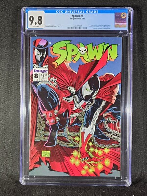 Spawn #8 Image Comics 1993 Todd McFarlane Cover Homage Spider-Man #1 CGC 9.8 WP