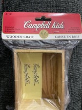 Campbell's Kids Soup 1995 Small Mini Dollhouse Wooden Crate Storage