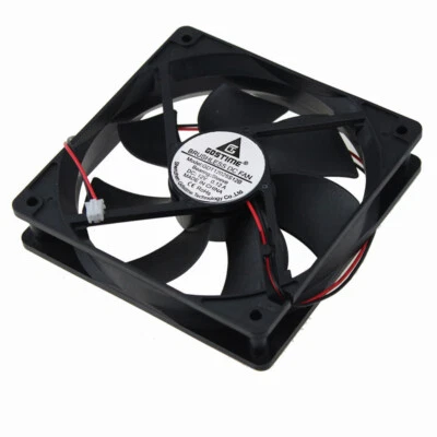 12V DC 120mm Cooling Fan 120x120x25mm (4.72x1in) 2Pin for CPU PC Printer Laser