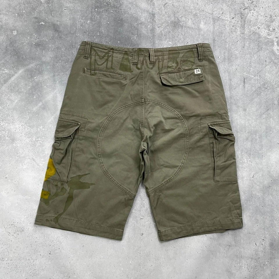 Pantalones Cortos Carga Mambo Vintage Desteñidos Verde Oliva Talla 36 Foto 2 de 4