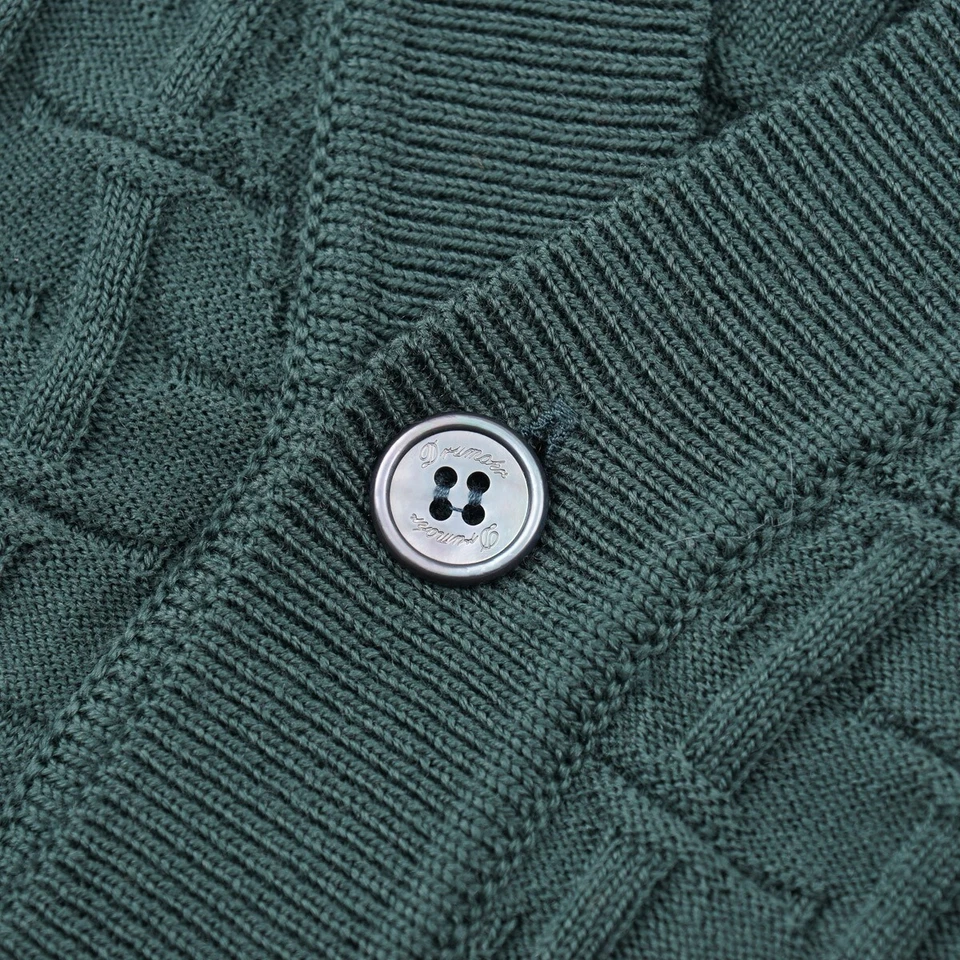 Cárdigan Suéter Drumohr Slim-Fit Cesta Tejido Lana Merino M Nuevo con Etiquetas Foto 4 de 4