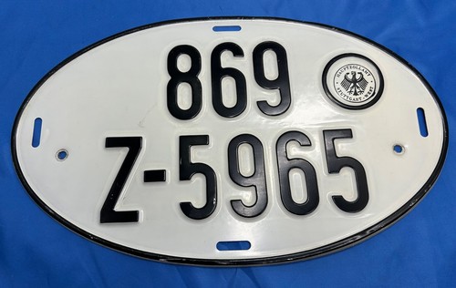 Set Vtg 869Z-5965 German Mercedes License Plates Oval European - Picture 2 of 6