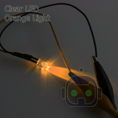 10Pcs 5mm Pre-Wired DC 9-12v Yellow Candle Light Water Clear Light LED Diodes