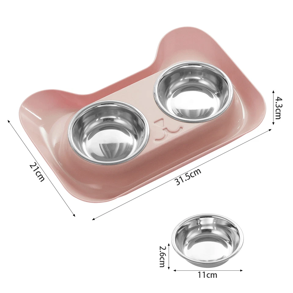 Futternapf Wassernapf Hundenapf Fressnapf für Hunde und Katzen Doppelschale - Bild 2 von 4
