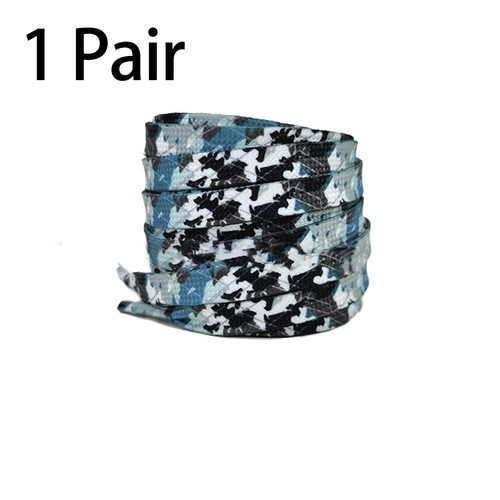 1Pair 120CM Flat Shoelaces Camouflage Shoe Laces Athletic Sneaker Shoe Laces - Picture 10 of 17