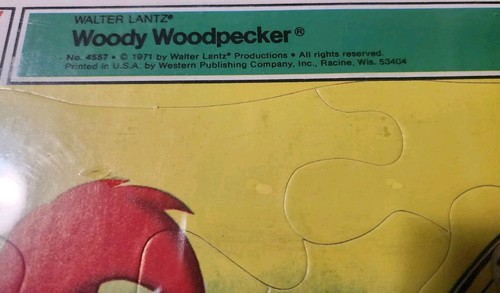 Vintage 1971 Woody Woodpecker Picture Tray Puzzle Whitman New Sealed Fishing - Picture 3 of 4