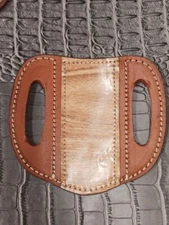 Multicolor Brown Open-Top Belt Loop Pocket Knife Leather Sheath