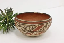 Native American Santa Domingo Pueblo Handmade Pottery Bowl #51197