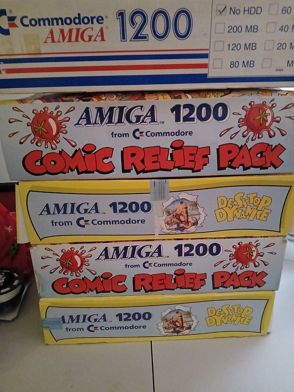 Commodore Amiga 1200 Boxes + Polystyrene's & PSU Boxes