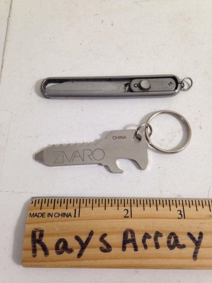 An early 1900s Christy Co. pocket knife bundled with a period advertising Zivaro keychain — a two-piece slice of Americana that doubles as a conversation piece and a collector's micro-score.