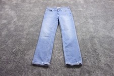 Paige Jeans Womens 27 Blue Cindy Straight Leg Lovesong Distressed Beat Hem