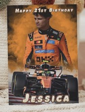 Lando Norris McLaren FORMULA ONE Personalised Birthday Card,  FORMULA 1