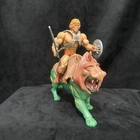 Vintage MOTU Masters HE-MAN BATTLE CAT Taiwan Lot Complete NOT MINT READ