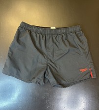 Speedo Black Pull On Drawstring Swim Suit Shorts Men  s Sz S No Mesh Lining