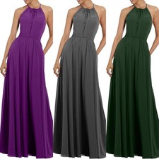 Damen Elegant  Abendkleider Partykleider Festlichkleider A-Linie Bodenlang