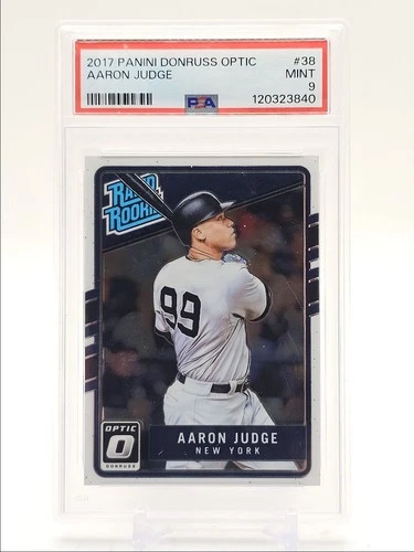 AARON JUDGE 2017 DONRUSS OPTIC RATED ROOKIE BASE YANKEES RC PSA 9 Q0004