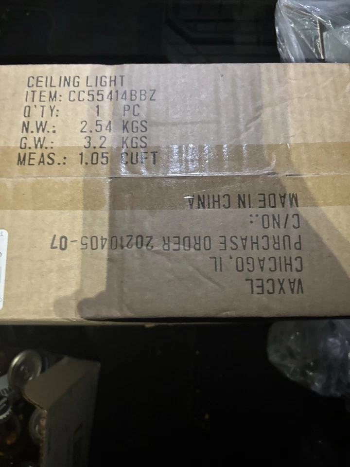 Vaxel Lighting CC55414 Bryce 3 Light Flush Mount Indoor Ceiling - Bronze 2Pices - Image 4 of 4