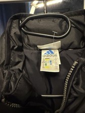 Adidas Vintage Puffer Jacke Schwarz Y2K Style (Größe L
