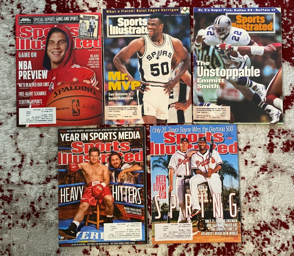 Lot of 46 Vintage Sports Illustrated Magazines - Including Tiger Woods 1st Cover - Image 3 of 4