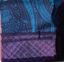 VALENTINO GARAVANI LARGE SILK AND WOOL SHAWL VINTAGE AUTHENTIC NEW