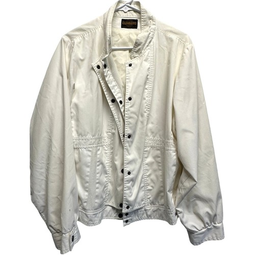 VINTAGE Dumond Jacket Womens Cream Lined Full Snap Front READ