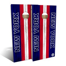 Football Cornhole Boards Skip's Garage New York Lightweight Tailgate Set