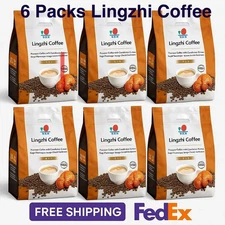 6 Packs DXN 3 in 1 Lingzhi Coffee - 20 Sachets/Pack , Smooth + DHL FEDEX
