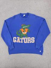 Vintage Florida Gators Sweatshirt Mens Large Blue NCAA Basketball Russell USA